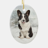 Décoration En Céramique Noël de Corgi (Dos)