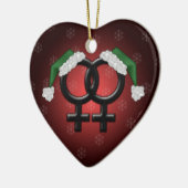 Décoration En Céramique Noël de GLBT - Rouge lesbien (Gauche)
