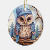 Décoration En Céramique Noël de la chouette (Gauche)