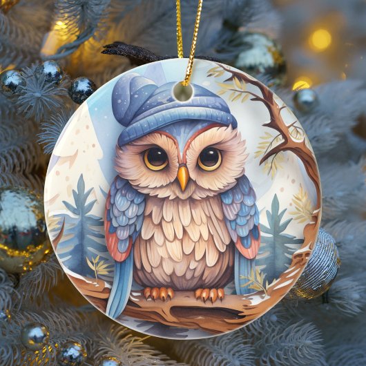Décoration En Céramique Noël de la chouette