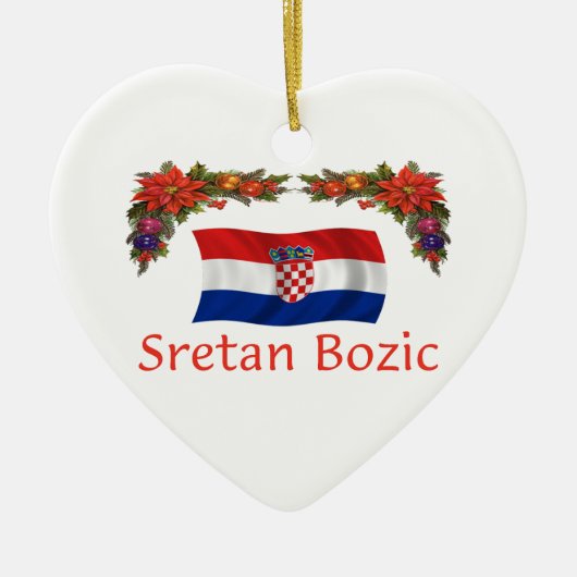 Décoration En Céramique Noël de la Croatie (Devant)