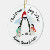 Décoration En Céramique Noël de la famille Penguin (Gauche)