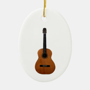Décoration En Céramique Noël de la guitare acoustique