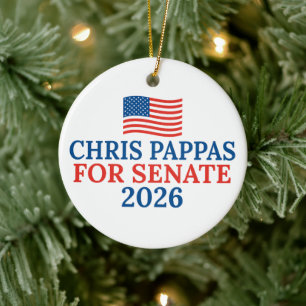 Décoration En Céramique Noël de l'élection 2026 de Chris Pappas au Sénat