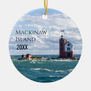 Décoration En Céramique Noël de l'île Mackinaw