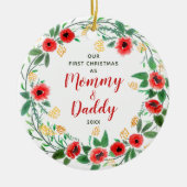 Décoration En Céramique Noël de maman et papa (Devant)