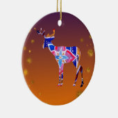 Décoration En Céramique Noël de Mandala Reindeer (Droite)