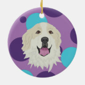 Décoration En Céramique Noël de Noël des grandes Pyrénées (Dos)