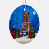 Décoration En Céramique Noël de pitbull (Droite)