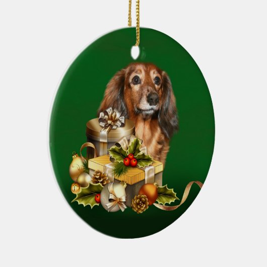 Décoration En Céramique Noël de teckel (Droite)