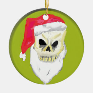 Décoration En Céramique Noël de visage de crâne