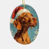 Décoration En Céramique Noël de Vizsla (Dos)