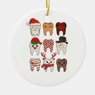 Décoration En Céramique Noël Dentaire Dentiste Fête Dentiste