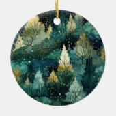 Décoration En Céramique Noël des arbres verts (Dos)