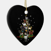 Décoration En Céramique Noël des chèvres Noël Chèvre de neige Noël (Droite)