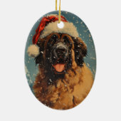Décoration En Céramique Noël des chiens de Leonberger (Dos)
