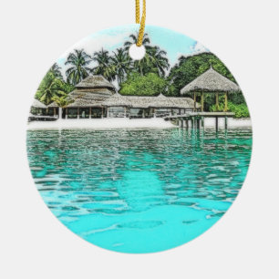 Décoration En Céramique Noël des Maldives en Asie du Sud-Est