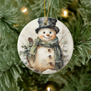 Décoration En Céramique Noël des motoneiges