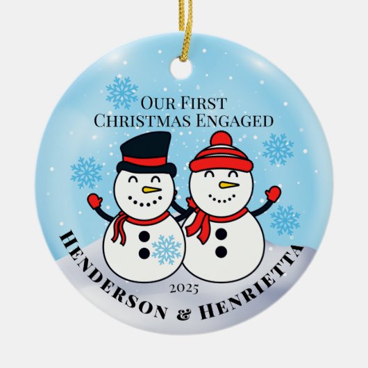 Décoration En Céramique Noël des neigeurs engagés (Devant)