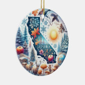 Décoration En Céramique Noël d'hiver en Californie (Droite)