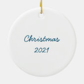 Décoration En Céramique Noël du bouleau blanc d'hiver (Dos)