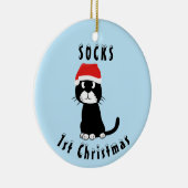 Décoration En Céramique Noël du chat (Droite)