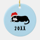 Décoration En Céramique Noël du chat (Dos)