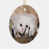 Décoration En Céramique Noël du chat perse blanc (Droite)