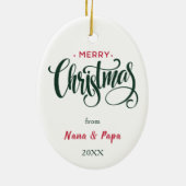 Décoration En Céramique Noël du Cheval Blanc Santa Hat (Dos)