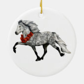 Décoration En Céramique Noël du cheval islandais (Dos)