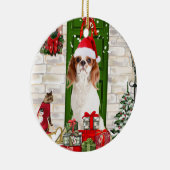 Décoration En Céramique Noël du chien Cavalier King (Droite)