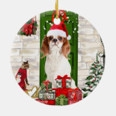 Décoration En Céramique Noël du chien Cavalier King (Dos)
