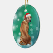 Décoration En Céramique Noël du chien de Rhodesian Ridgeback (Gauche)