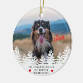 Décoration En Céramique Noël du chien personnalisé (Gauche)