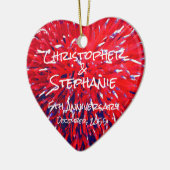 Décoration En Céramique Noël du Coeur bleu rouge (Gauche)