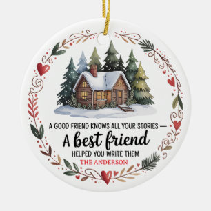 Décoration En Céramique Noël du meilleur ami Vacances personnalisées