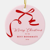 Décoration En Céramique Noël du meilleur colocataire (Devant)