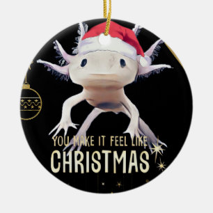 Décoration En Céramique Noël du mignon Axolotl