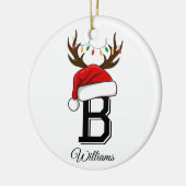 Décoration En Céramique Noël du Père Noël de famille monogramme (Gauche)