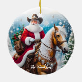 Décoration En Céramique Noël du Père Noël occidental à cheval (Dos)