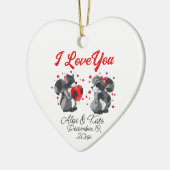 Décoration En Céramique Noël du Raccoon (Gauche)