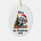 Décoration En Céramique Noël Éléphant Bébé (Droite)