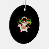 Décoration En Céramique Noël En Juillet Père Noël Lifeguard (Droite)