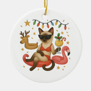 Décoration En Céramique Noël en juillet pour les amoureux de les chats sia