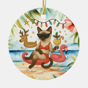 Décoration En Céramique Noël en juillet pour les amoureux de les chats sia