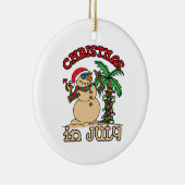 Décoration En Céramique Noël en juillet Snowman Sand Beach (Droite)