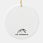 Décoration En Céramique Noël est Bull - carte typographique (Dos)