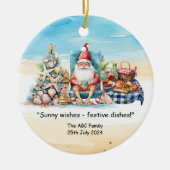 Décoration En Céramique Noël Été Père Noël En Juillet (Devant)