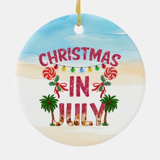 Décoration En Céramique Noël Été Père Noël En Juillet (Dos)