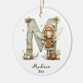 Décoration En Céramique Noël Fée Cosy Initiale Fête Personnalisée (Gauche)